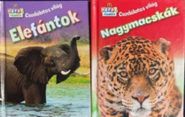 Elefántok + Nagymacskák ( Happy readers csodálatos világ ) 2 mű Exkluzív ajánlat