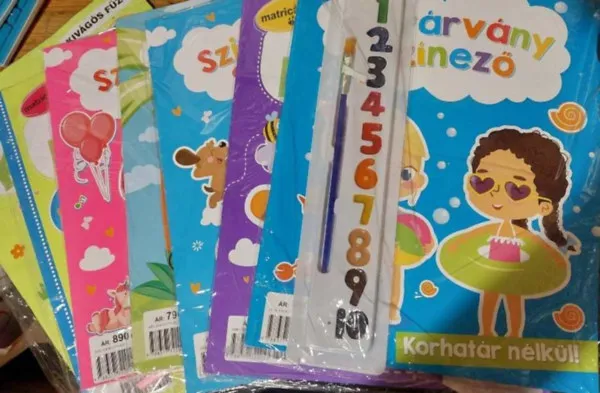 Kedvezmény 7 db gyermek foglalkoztató újság