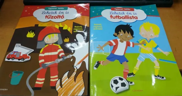 2 db matricás album: Lehetek én is futballista + Lehetek én is tűzoltó Expressz szállítás