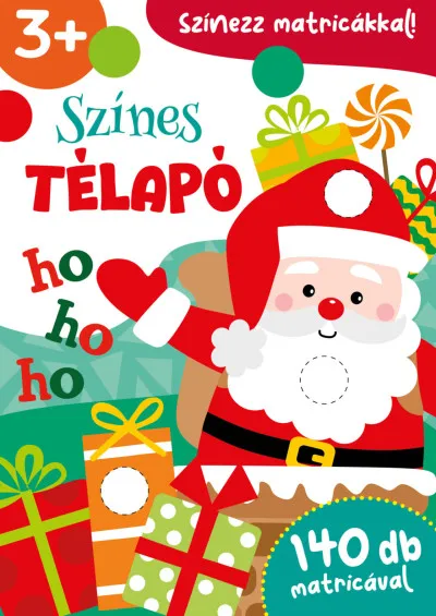 Színes Télapó - Színezz matricákkal! - 140 db matricával Azonnali szállítás