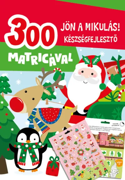 Bestseller Jön a mikulás! készségfejlesztő - 300 matricával