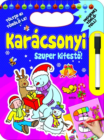 Expressz szállítás Karácsonyi szuper kifestő - Töltsd ki és töröld le!