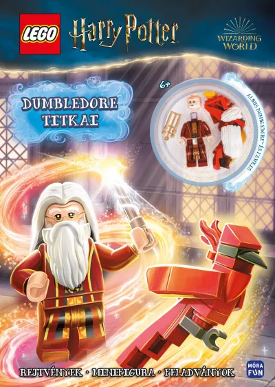 Végkiárusítás LEGO Harry Potter - Dumbledore titkai - Foglalkoztatókönyv ajándék Albus Dumbeldore professzor és Fawkes minifigurával!