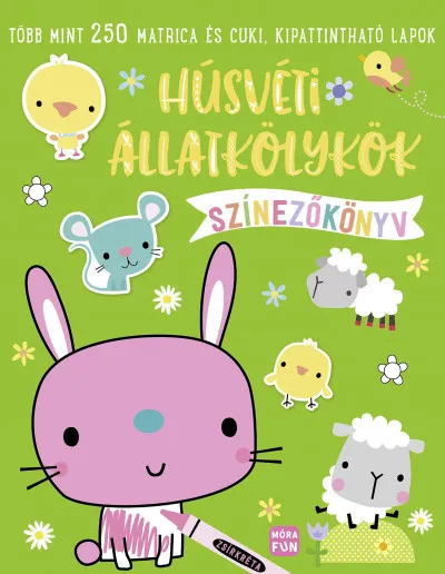 Húsvéti állatkölykök - színezőkönyv - Több mint 250 matrica és cuki, kipattintható lapok Akciós ár