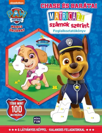 Utolsó esély Mancs Őrjárat - Chase és barátai - Matricázz számok szerint - Foglalkoztatókönyv