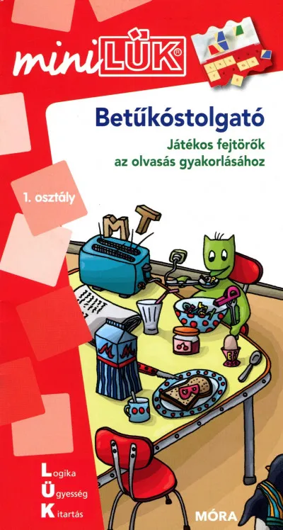 Szuper ajánlat Betűkóstolgató 1. osztály - LDI210 - Játékos fejtörők az olvasás gyakorlásához - MiniLÜK