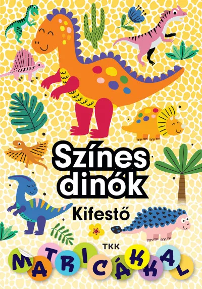 Alacsony ár Színes dinók kifestő matricákkal