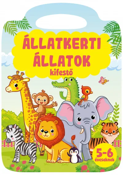 Szezonális akció Állatkerti állatok kifestő - kifestő 5-6 éveseknek