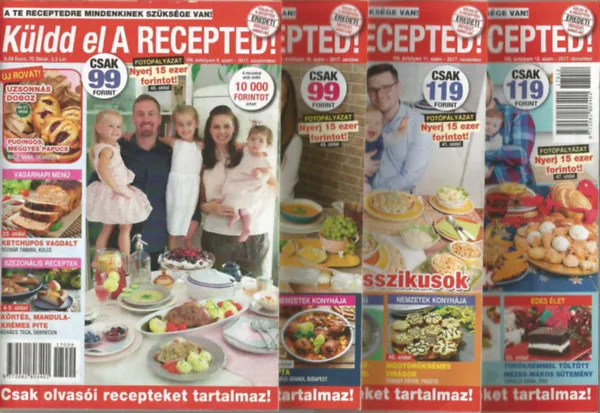 4 db Küldd el A RECEPTED! Füzet, 2017. 9-12. szám Azonnal elérhető