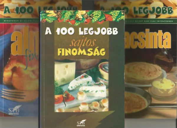 3 db A 100 legjobb ..., sajtos finomság, almás finomság, palacsinta Prémium