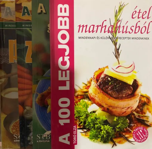 4 db A 100 legjobb étel marhahúsból; A 100 legjobb gyümölcsös recept; A 100 legjobb zöldséges finomság; A 100 legjobb palacsinta Outlet