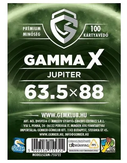 Korlátozott ajánlat GK Gamma X - Jupiter kártyavédő (63,5x88 mm)