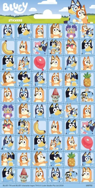 Kiárusítás Bluey Bingo mini matrica szett