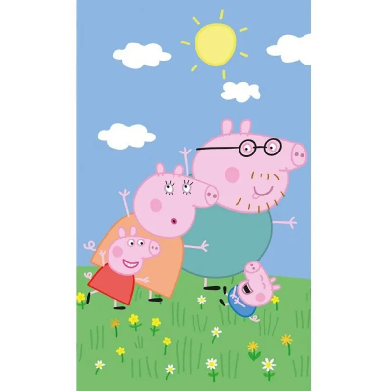 Peppa malac Family kéztörlő, arctörlő, törölköző 30x50 cm Legnépszerűbb