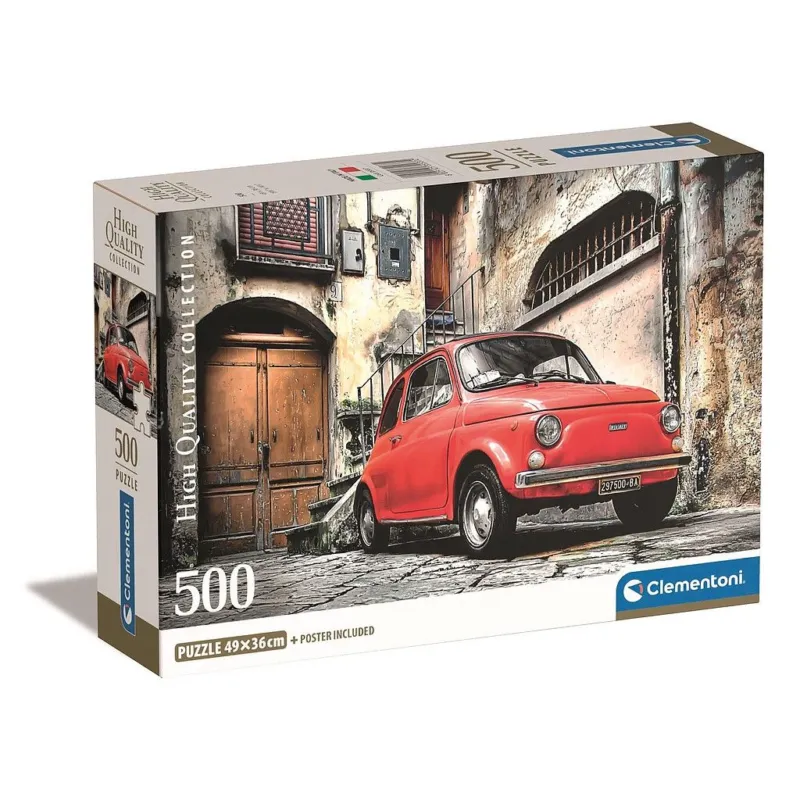 Autó Cinquecento 500 db-os puzzle Clementoni Biztonságos vásárlás