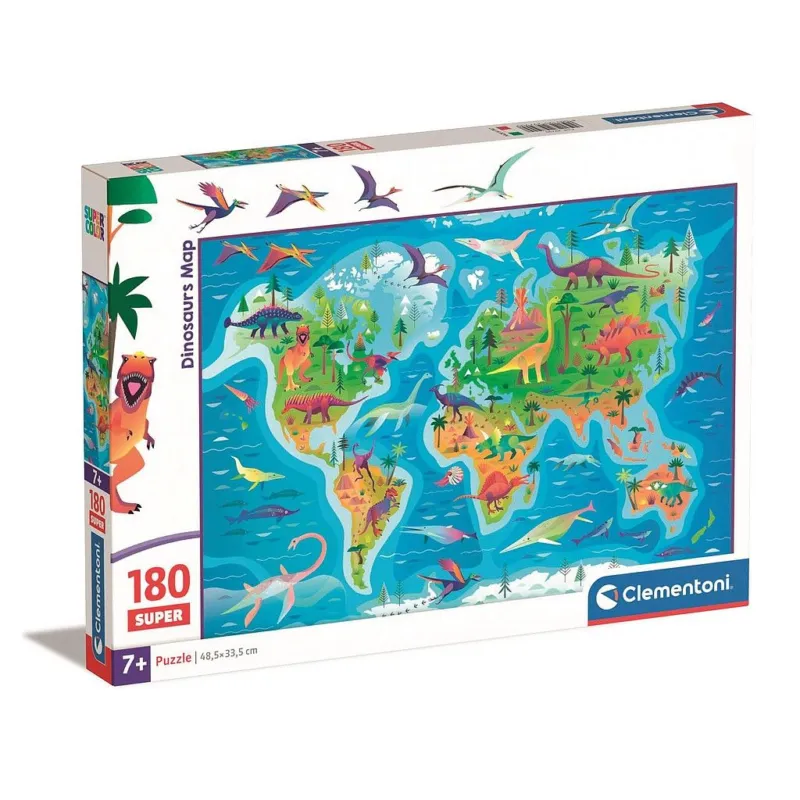 Azonnali szállítás Dinoszaurusz Map 180 db-os puzzle Clementoni