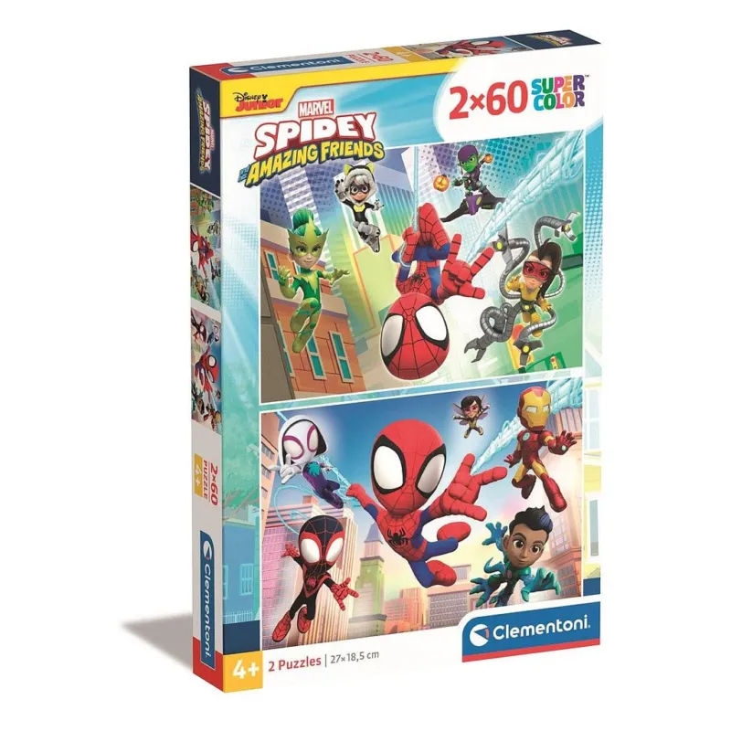 Ne maradj le Pókember Spidey 2x60 db-os puzzle Clementoni