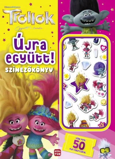 Trollok - Újra együtt! - Színezőkönyv - Több mint 50 pufi matricával Különleges ajánlat