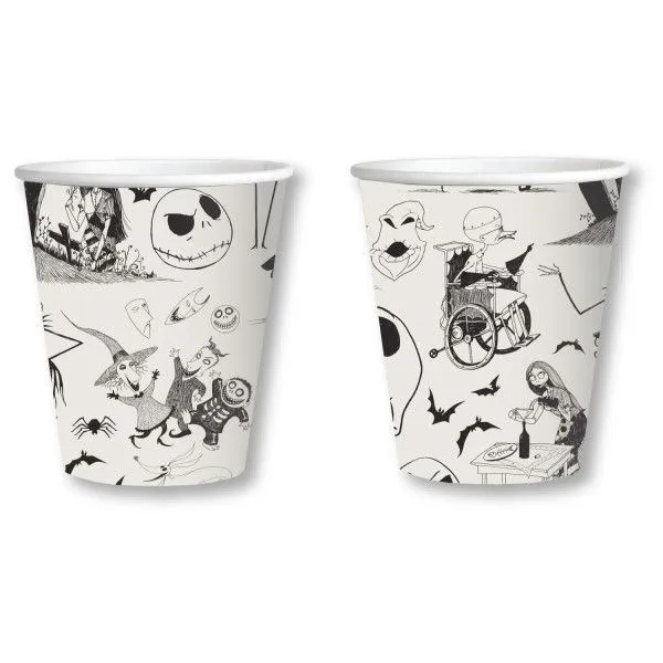 Vedd meg online Karácsonyi lidércnyomás Black papír pohár 8 db-os 250 ml