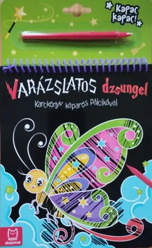 Karckönyv kaparós pálcikával - Varázslatos dzsungel Prémium