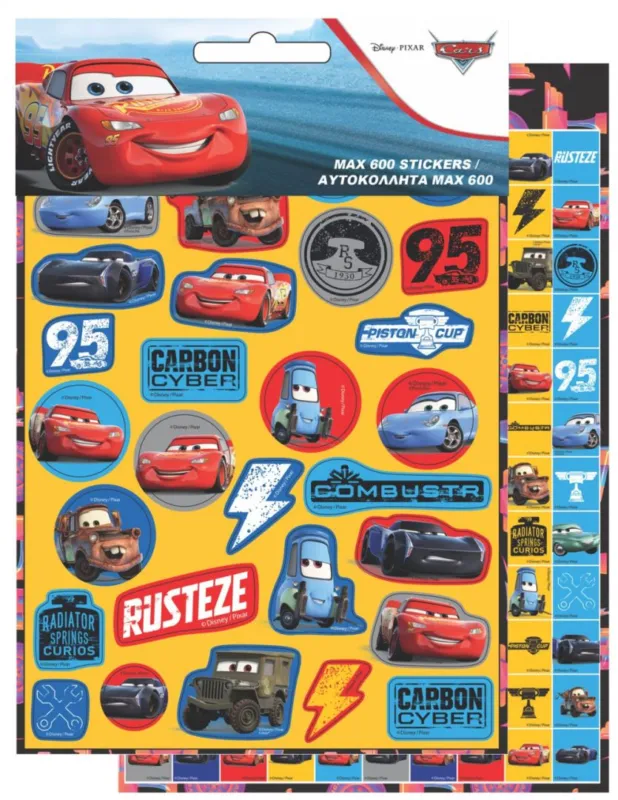 Újdonság Disney Verdák Adventure 600 darabos matrica szett
