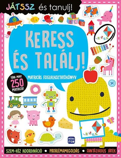 Prémium Játssz és tanulj! - Keress és találj! - Matricás foglalkoztatókönyv - több mint 250 matricával