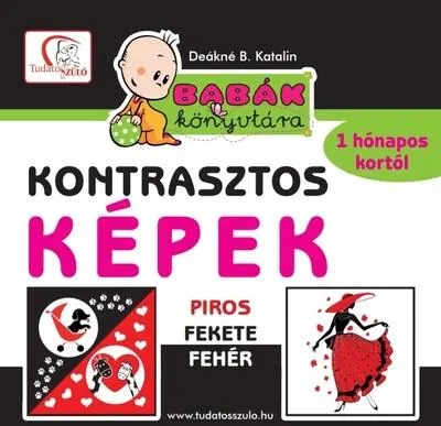 Expressz szállítás Kontrasztos képek - Piros, fehér, fekete /Babák könyvtára - 1 hónapos kortól