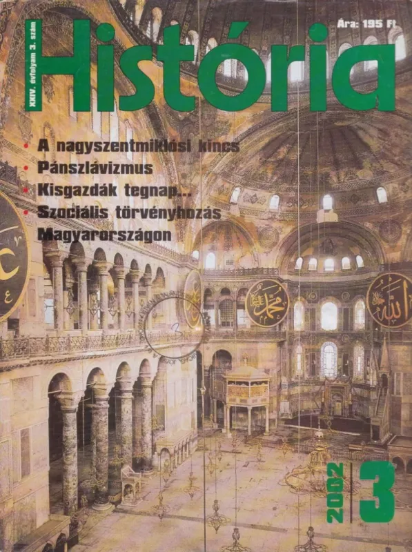 História 2002/3. Ajánlat