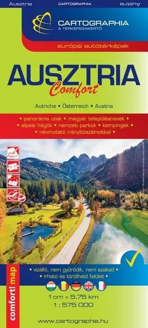 Utolsó esély Ausztria - Comfort autótérkép (új kiadás, 2021)