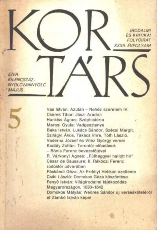 Kortárs 1988/5. Korlátozott ajánlat