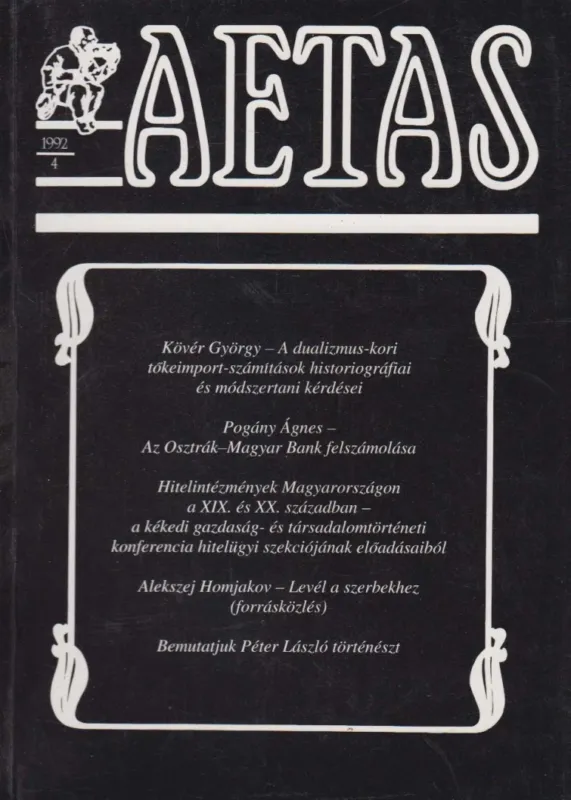 Aetas 1992/4. Biztonságos fizetés