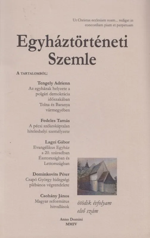 Egyháztörténeti Szemle V. évf. 1. szám Kedvezményes ár