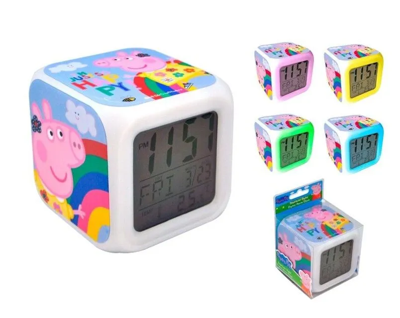 Prémium Peppa malac Rainbow digitális ébresztőóra