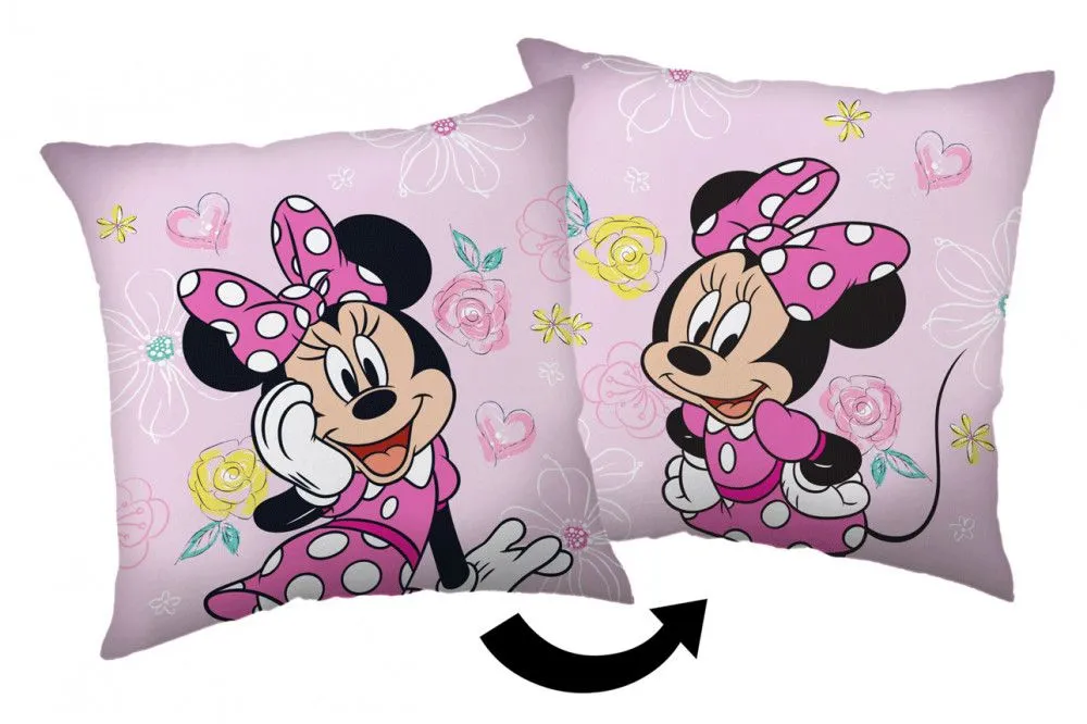 Biztonságos vásárlás Disney Minnie Pink Bow párna, díszpárna 40-40 cm