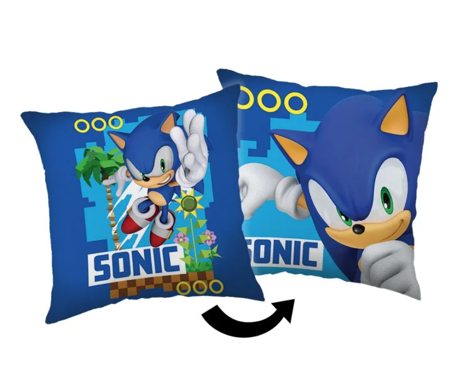 Sonic a sündisznó Coin Chase párna, díszpárna 40x40 cm Csak ma