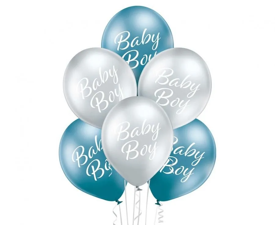 Utolsó esély Baby Boy léggömb, lufi 6 db-os 12 inch (30cm)