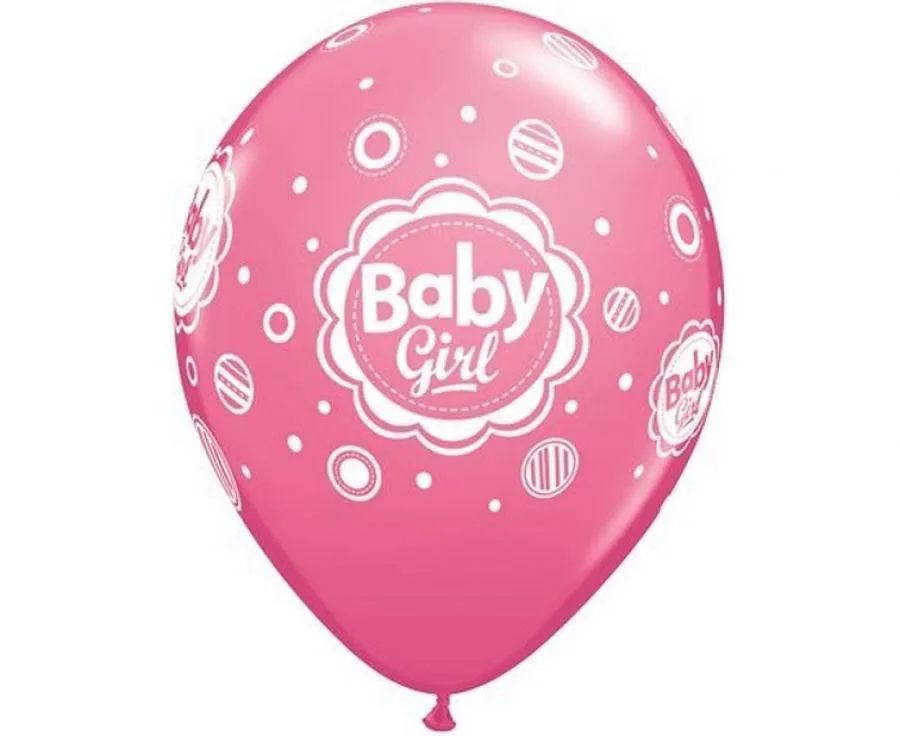 Akció Baby Girl Pink Mix léggömb, lufi 6 db-os 11 inch (28 cm)
