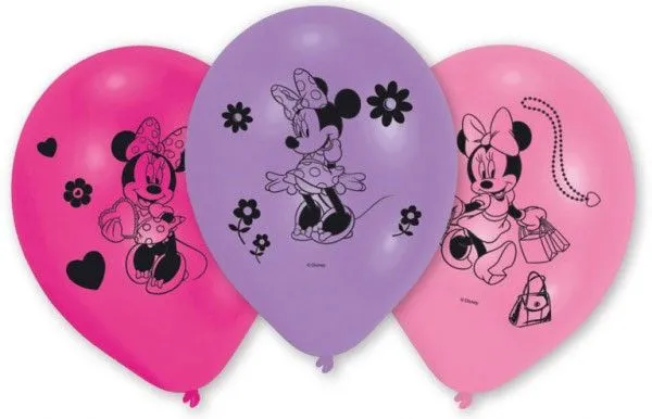 Alacsony ár Disney Minnie Fashion léggömb, lufi 10 db-os 10 inch (25,4cm)