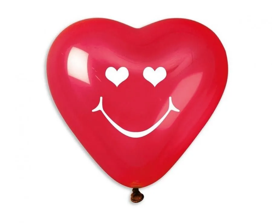 Red Hearts, Piros Szív léggömb, lufi 3 db-os 10 inch (25 cm) Exkluzív ajánlat