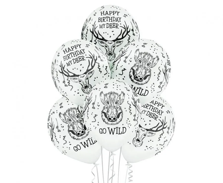 Szarvas Wild léggömb, lufi 6 db-os 12 inch (30 cm) Vedd meg most