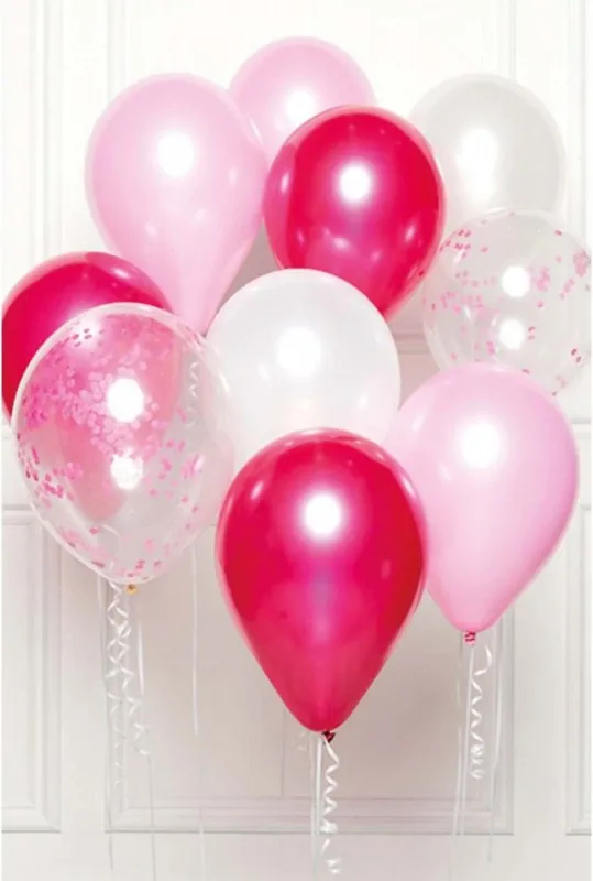 Ajánlat Színes Pink léggömb, lufi 10 db-os szett 11 inch (27,5cm)