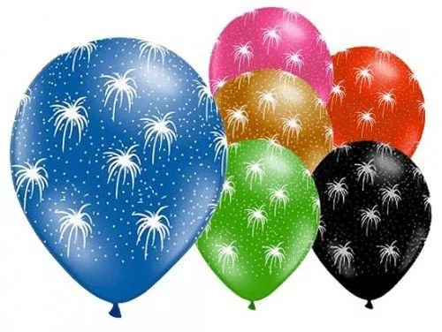Tűzijáték Fireworks léggömb, lufi 6 db-os 11 inch (27,5 cm) Árcsökkenés