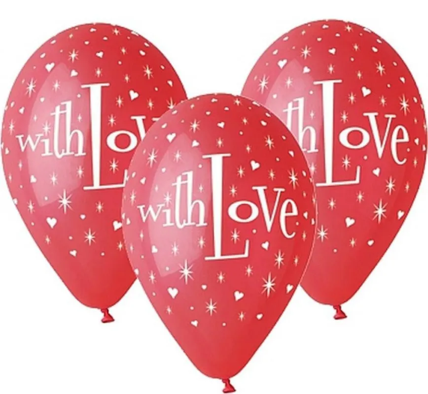 With Love léggömb, lufi 5 db-os 12 inch (30 cm) Legjobb ár