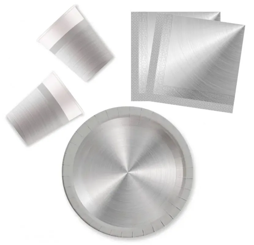 Next Generation Silver, Ezüst party szett 36 db-os 23 cm-es tányérral Bestseller