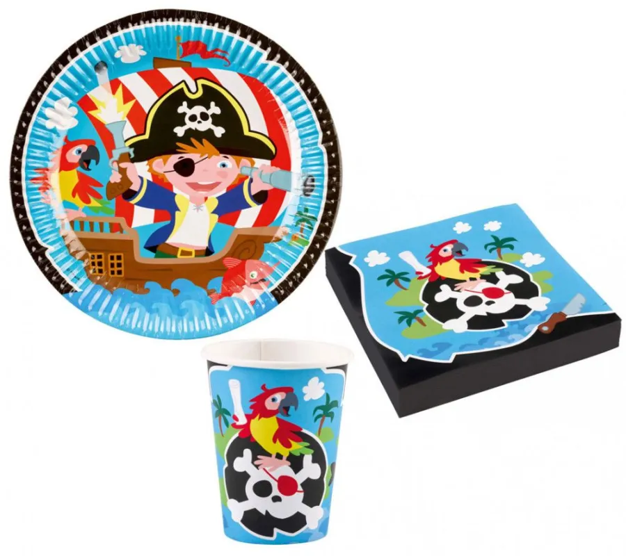 Pirate, Kalóz party szett 36 db-os 23 cm-es tányérral Nézd meg most
