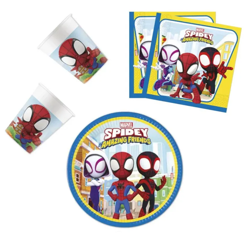 Rendeld meg most Pókember Spidey party szett 36 db-os 23 cm-es tányérral