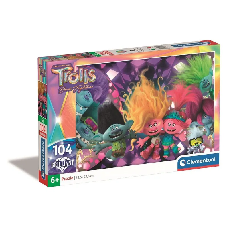 Árengedmény Trollok Party 104 db-os Brilliant puzzle Clementoni