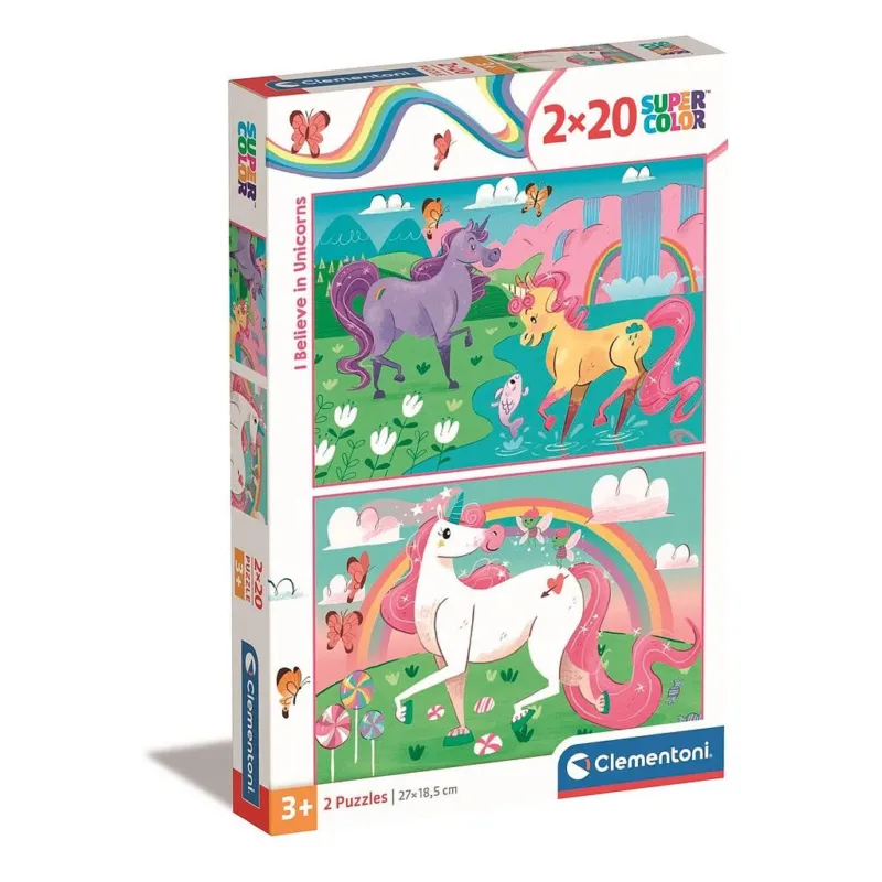 Unikornis Believe 2x20 db-os puzzle Clementoni Ne maradj le