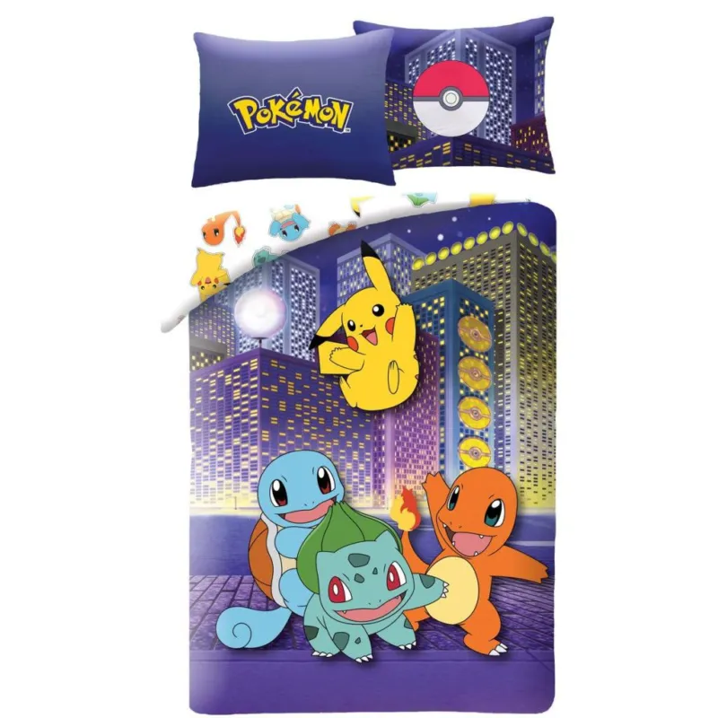 Ajánlat Pokémon City ágyneműhuzat 140×200cm, 70×90 cm microfibre