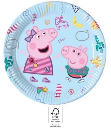 Szuper ajánlat Peppa malac Messy Play papírtányér 8 db-os 23 cm FSC